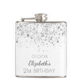 Geburtstags-Glitzer Flachmann (Vorderseite)