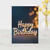 Geburtstags-Glow-Script-Karte Karte (Gelbe Blume)