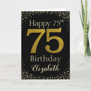 Geburtstags-Golden Glitzer Card Karte