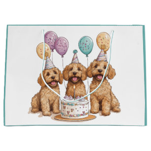 Geburtstags Goldendoodle Hunde Geburtstagstorte Große Geschenktüte