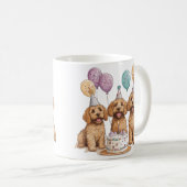 Geburtstags Goldendoodle Hunde Geburtstagstorte Kaffeetasse (VorderseiteRechts)