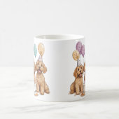 Geburtstags Goldendoodle Hunde Geburtstagstorte Kaffeetasse (Mittel)