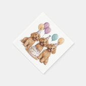 Geburtstags Goldendoodle Hunde Geburtstagstorte Serviette (Ecke)