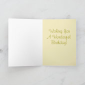 GEBURTSTAGS-GOLDFINCH UND SONNENBLUME durch SHARON Karte (Innenseite)