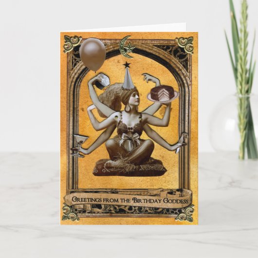 Geburtstags-Göttin Karte (Vorderseite)