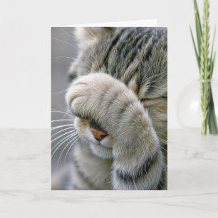 Geburtstags-Graue-Tabby-Katze-wird-alt-Humor Karte