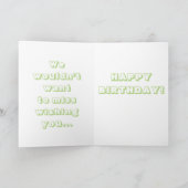 Geburtstags-Grußkarte Karte (Innenseite)