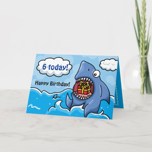 Geburtstags-Haifisch Karte (Vorderseite)