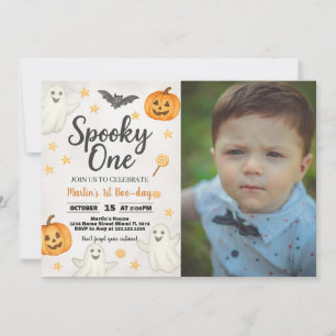 Geburtstags-Halloween-Einladung mit Foto Einladung