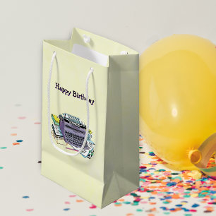 Geburtstags-Handbuch Lila Schreibmaschine Papier S Kleine Geschenktüte