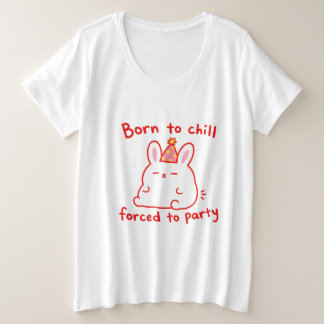 Geburtstags-Hase für Chill-Partys Große Größe T-Shirt