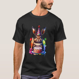 Geburtstags-Hase - Süßer Partyhut-Hase mit Kuchen T-Shirt