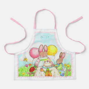 Geburtstags-Hasen-Kinderschürze Schürze