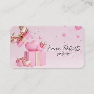 Geburtstags-Jubiläums-Geschenk Weiße Rosa Goldene Visitenkarte