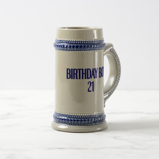 Geburtstags-Junge 21 Bierglas (VorderseiteRechts)
