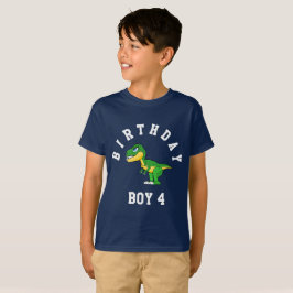 Geburtstags-Junge 4 Jahre Dinosaurier-Shirt- T-Shirt