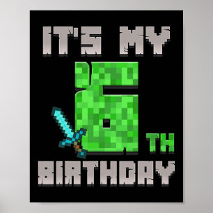 Geburtstags-Junge-Shirt Es ist mein 6. Geburtstags Poster
