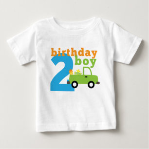 Geburtstags-Jungen-LKW 2 Baby T-shirt