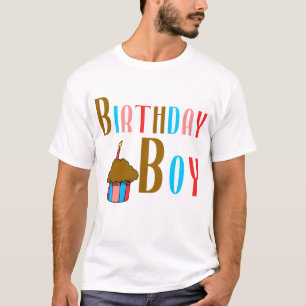 Geburtstags-Jungen-mehrfarbige Produkte T-Shirt