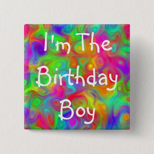 Geburtstags-Jungen-Party-Knopf Button (Vorderseite)