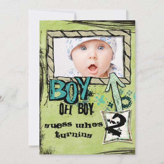 Geburtstags-Jungen-Party laden ein Einladung (Vorderseite)