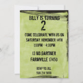 Geburtstags-Jungen-Party laden ein Einladung (Rückseite)