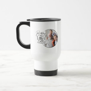 Geburtstags-Kalligrafie-Foto-Design für Schwiegers Reisebecher