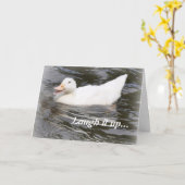 Geburtstags-Karte: Entlein Karte (Gelbe Blume)