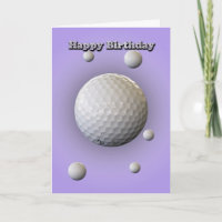 Geburtstags-Karte für Golfspieler