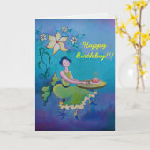 Geburtstags-Karte für sie Karte (Gelbe Blume)