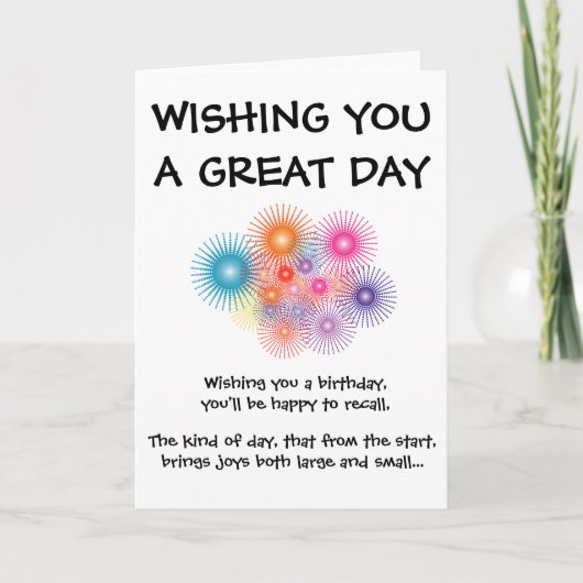 GEBURTSTAGS-KARTE KARTE (Vorderseite)