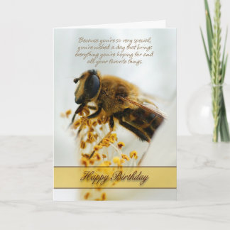 Geburtstags-Karte mit Drohne-Fliege (Eristalis Karte
