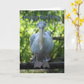 Geburtstags-Karte mit Pelikan Karte (Gelbe Blume)