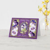 Geburtstags-Karte mit Schmetterlingen und Karte (Gelbe Blume)