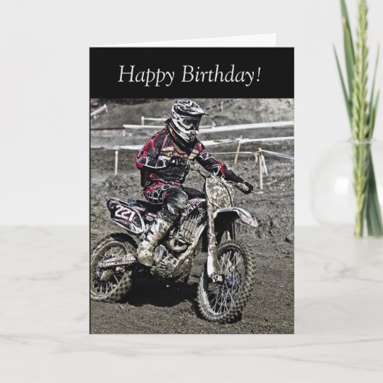 GeburtstagsKarte MotocrossTyp Karte Zazzle.de