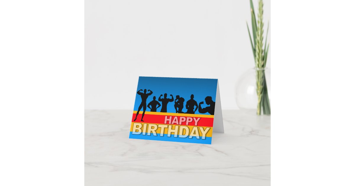 GeburtstagsKartenBodybuilder Karte Zazzle.de