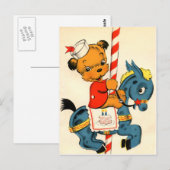 Geburtstags-Karussell Postkarte (Vorne/Hinten)