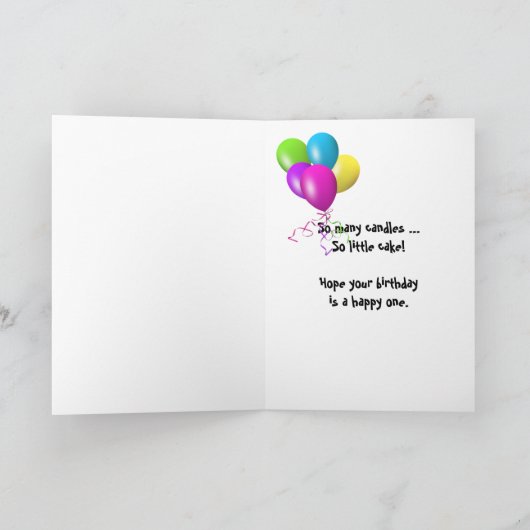 Geburtstags-Kerzen-Spaß Karte (Innenseite)