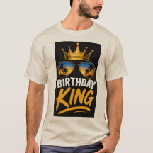 Geburtstags-König Grafik T-Shirt für Männer