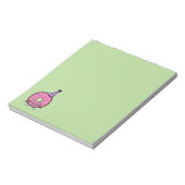 Geburtstags-Krapfenrosazuckerglasur besprüht Notizblock (Rotiert)