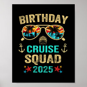 Geburtstags-Kreuzfahrt-Mannschaft 2025 Poster