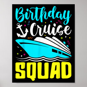 Geburtstags-Kreuzfahrt-Squad-Boots-Geburtstagsfeie Poster