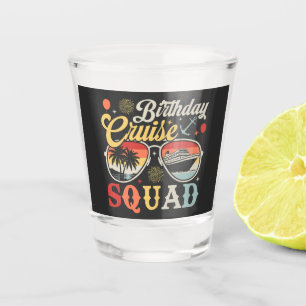 Geburtstags-Kreuzfahrt-Squad-Gruppe Familien-Match Schnapsglas
