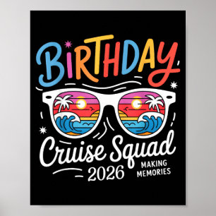 Geburtstags-Kreuzfahrt-Team Crew Familienurlaub 20 Poster