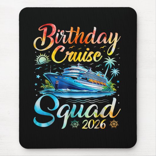 Geburtstags-Kreuzfahrt-Truppe 2026 Mousepad (Vorne)