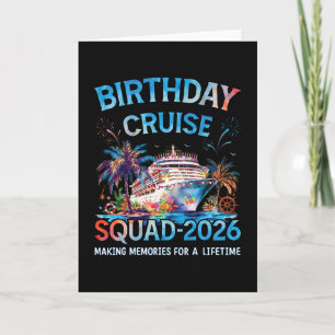 Geburtstags-Kreuzfahrt-Truppe 2026 Party-Crew an B Karte