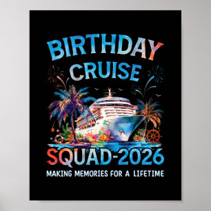 Geburtstags-Kreuzfahrt-Truppe 2026 Urlaubsreise Poster