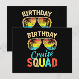 Geburtstags-Kreuzfahrt-Truppe Einladungspostkarte
