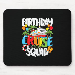 Geburtstags-Kreuzfahrt-Truppe Lustiger Meerestrip Mousepad