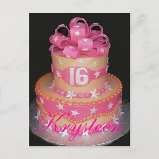 Geburtstags-Kuchen-16. Postkarte